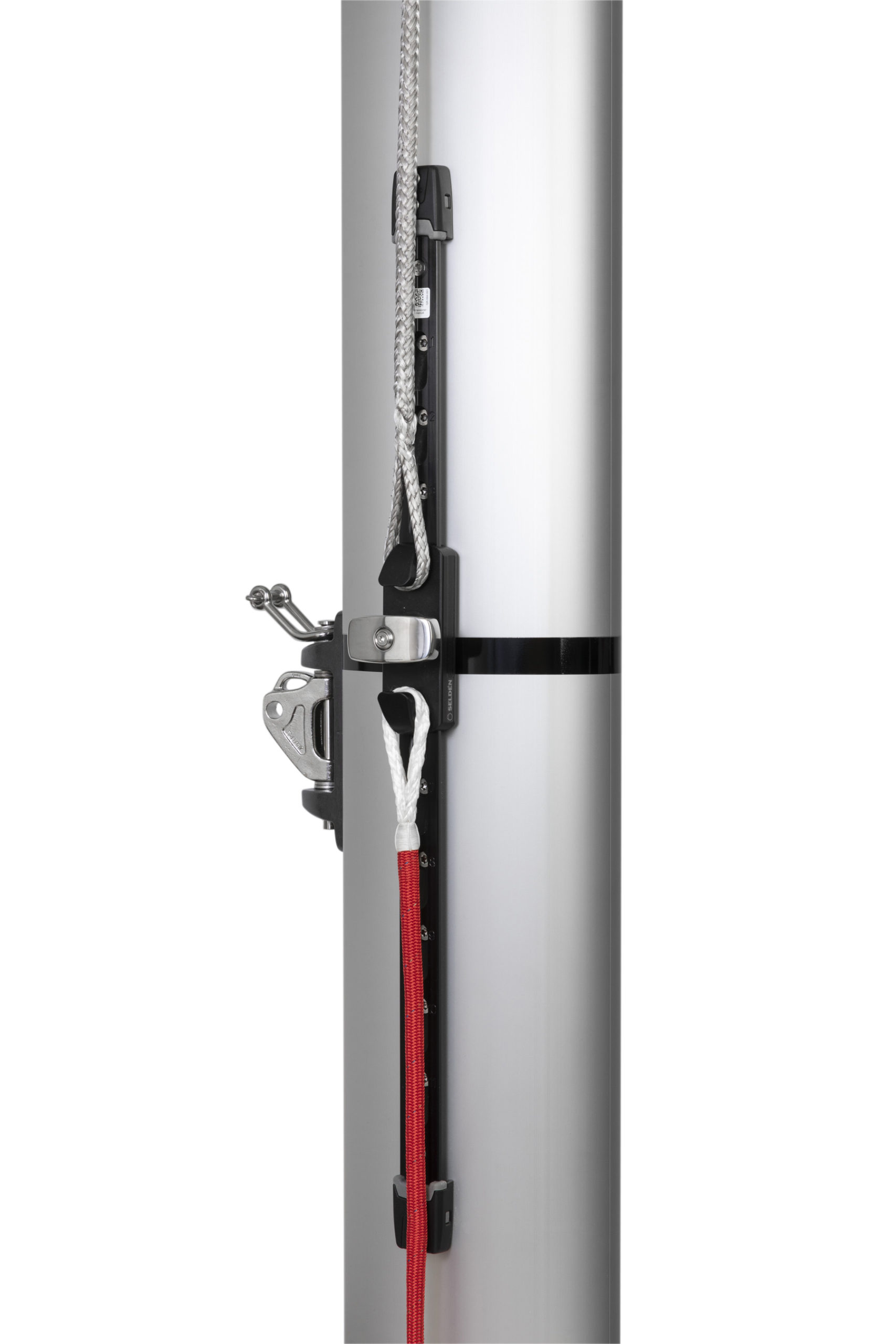For fewer coiled halyards at the mast or under the sprayhood